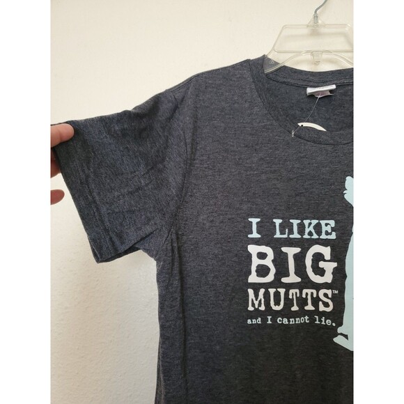 Dog is Good Womens Gray T-Shirt "I Like Big Mutts and I cannot lie" Short Sleeve - Picture 8 of 16